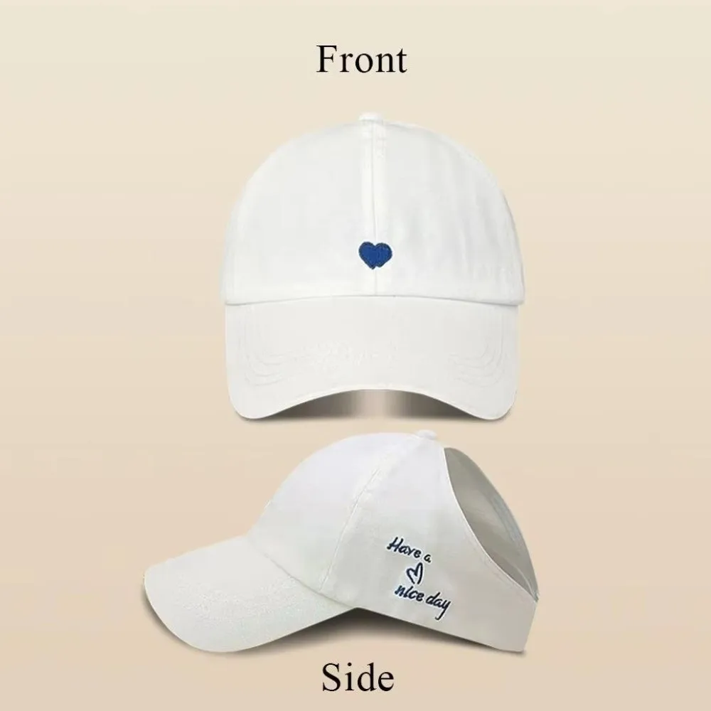 Sweet High Ponytail Children's Baseball Cap Love Heart Embroidery Soft Sun Hat Solid Color Cotton Baby Peaked Cap Outdoor
Sweet High Ponytail Children's Baseball Cap Love Heart Embroidery Soft Sun Hat Solid Color Cotton Baby Peaked Cap Outdoor