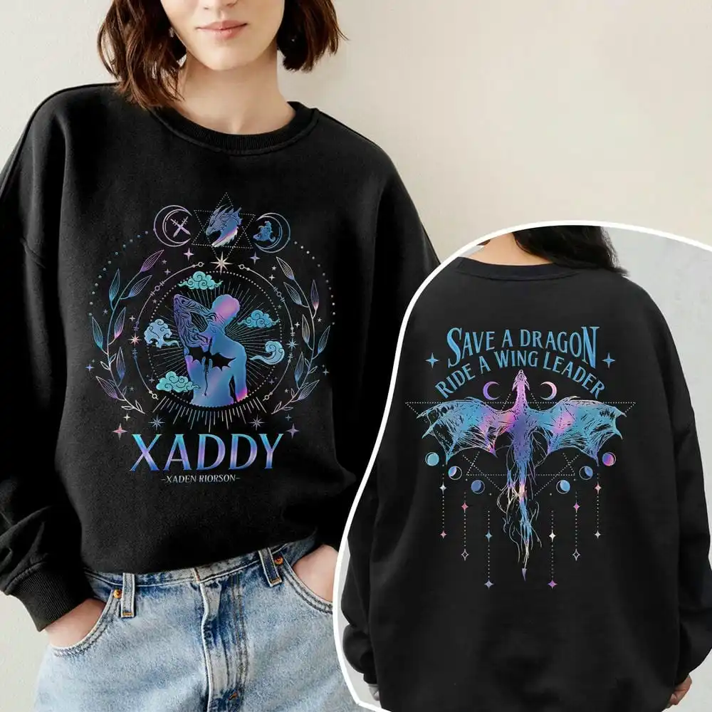 Толстовка Xaden Riorson, модная флисовая толстовка с длинными рукавами Xaddy Fourth Wing Onyx Storm Merch для любителей книг, уличная одежда Y2K
Толстовка Xaden Riorson, модная флисовая толстовка с длинными рукавами Xaddy Fourth Wing Onyx Storm Merch для любителей книг, уличная одежда Y2K