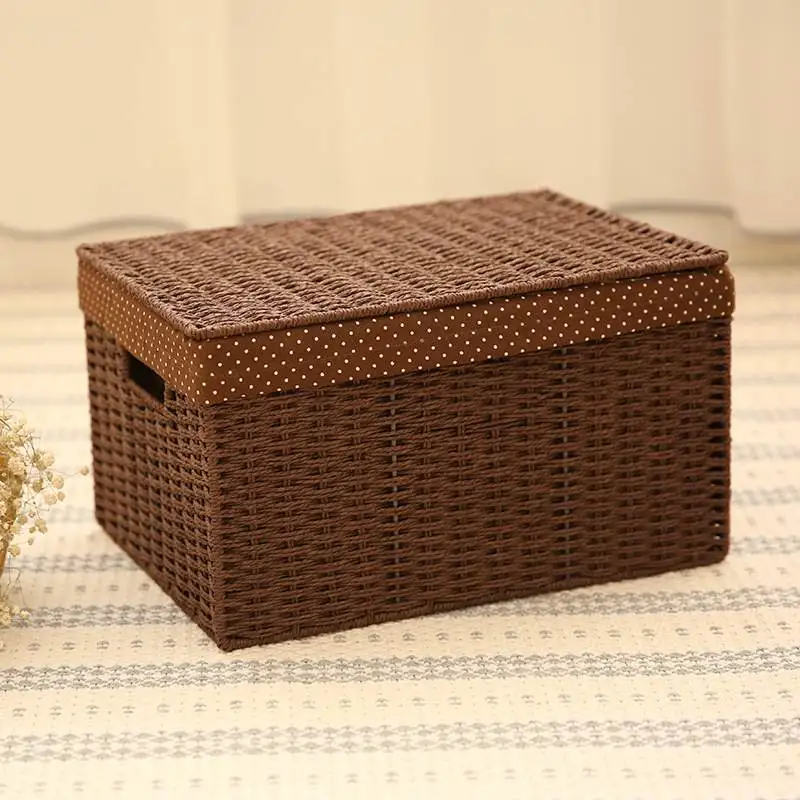 Rustic Wicker Bamboo Storage Box Clothes Organizer Drawer Bedroom Storage Basket Non-Vine Grass Lid Closet Storage Box
Rustic Wicker Bamboo Storage Box Clothes Organizer Drawer Bedroom Storage Basket Non-Vine Grass Lid Closet Storage Box