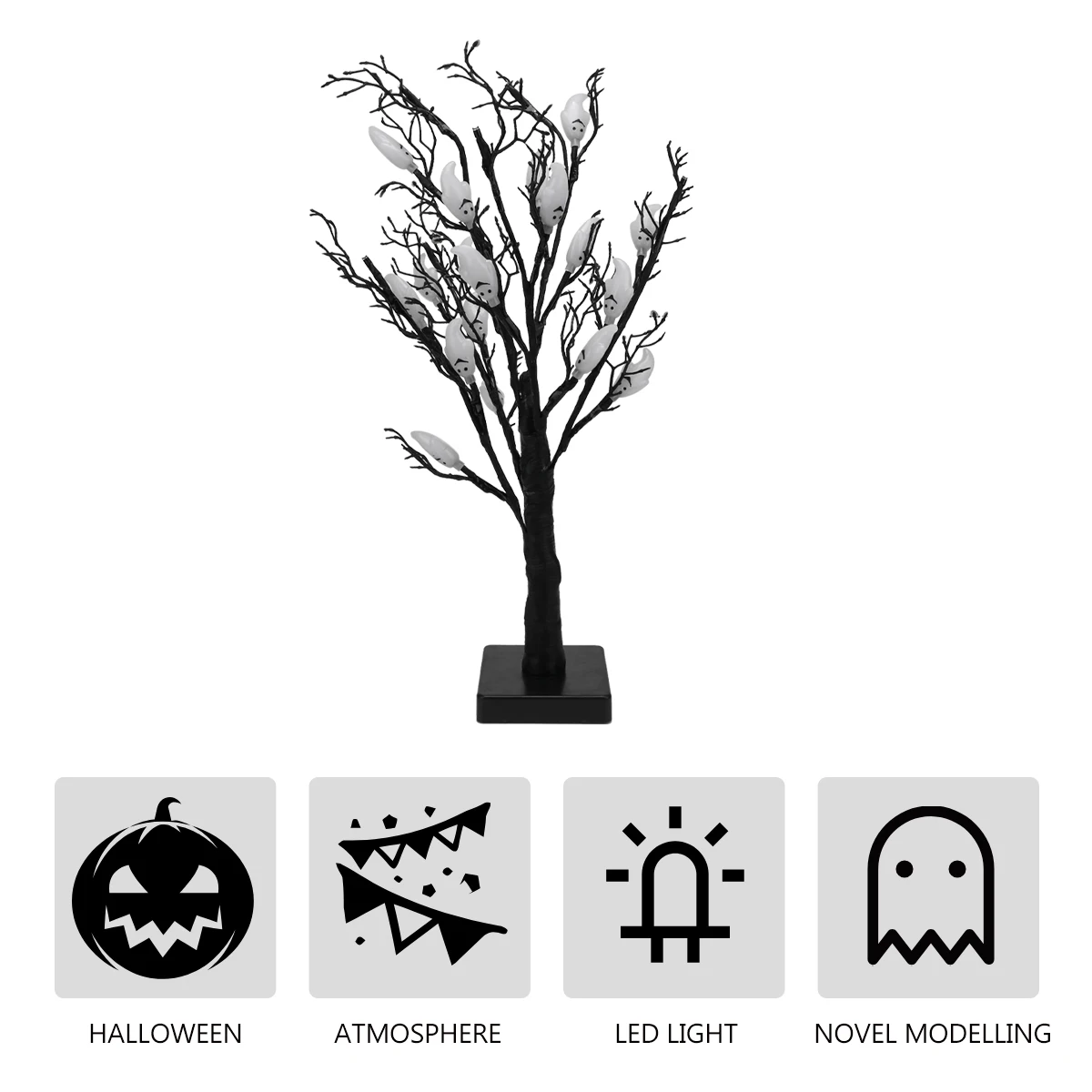 1pc LED Tree Light Halloween Decorative Lights for Home Creative Ghost Lamp Bedroom Living Room Table Night Light Small
1pc LED Tree Light Halloween Decorative Lights for Home Creative Ghost Lamp Bedroom Living Room Table Night Light Small