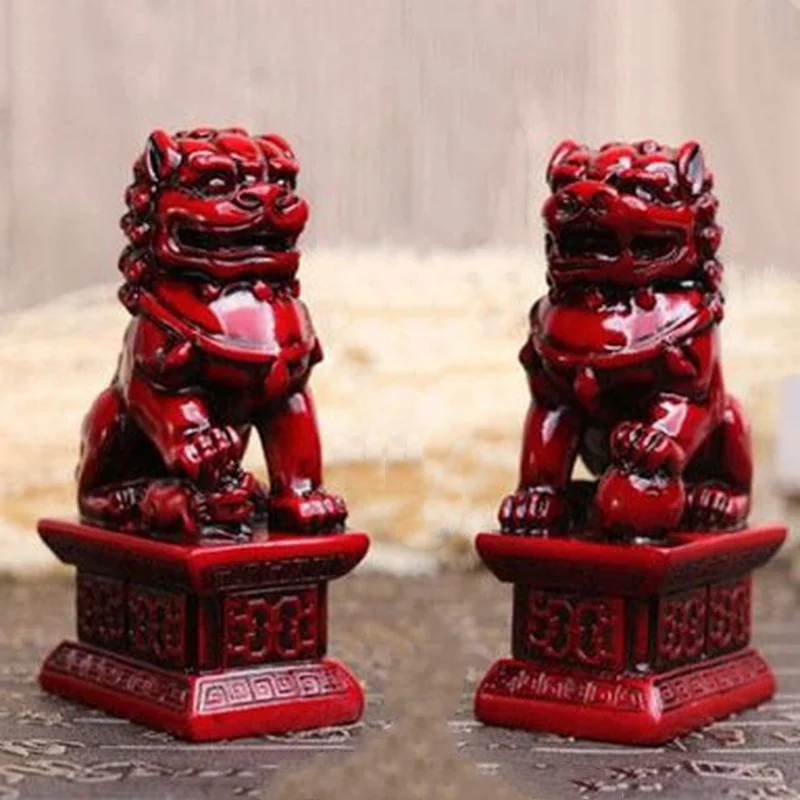 10.5cm China Fengshui Resin Foo Fu Dog Statue Guardian Door Lion Decor
10.5cm China Fengshui Resin Foo Fu Dog Statue Guardian Door Lion Decor