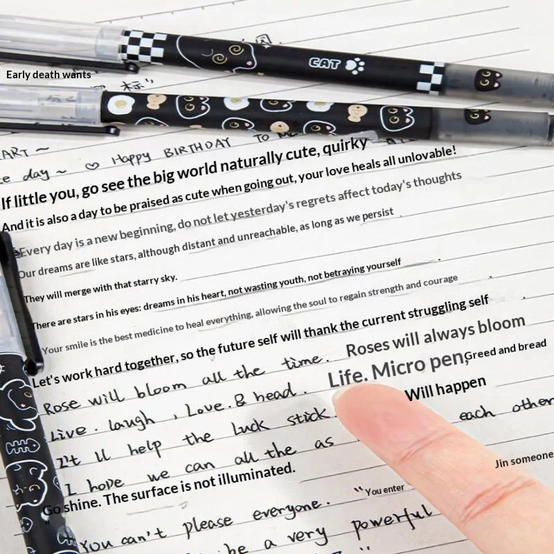 New 6PCS Black Cat Direct Liquid Rollerball Pen With Mini Needle Smooth Writing Non-Stop Ink Fast Drying Easy-to-Write Writing
New 6PCS Black Cat Direct Liquid Rollerball Pen With Mini Needle Smooth Writing Non-Stop Ink Fast Drying Easy-to-Write Writing