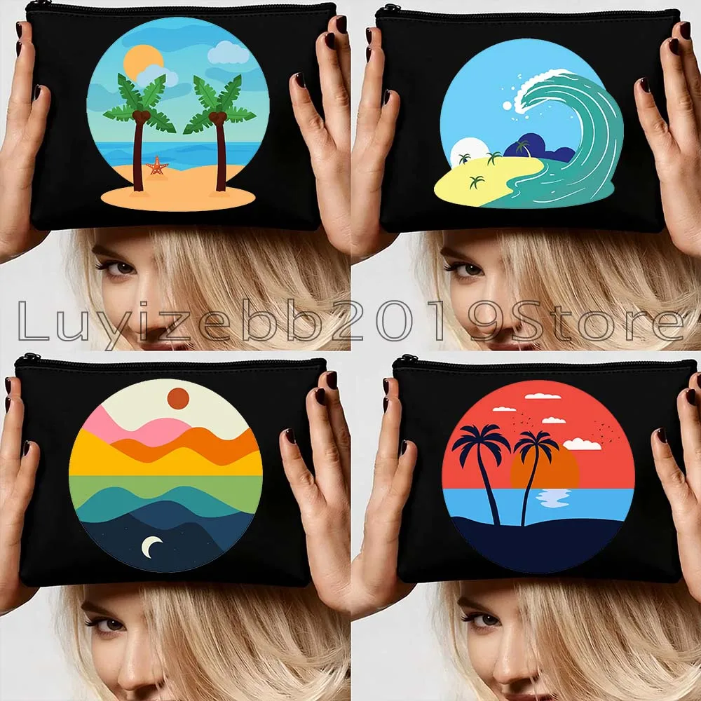 Ocean Waves Sunshine Beach Sunset Sunrise Landscape Palm Trees Watercolor Painting Canvas Cosmetic Travel Makeup Bag Case Pouch
Ocean Waves Sunshine Beach Sunset Sunrise Landscape Palm Trees Watercolor Painting Canvas Cosmetic Travel Makeup Bag Case Pouch