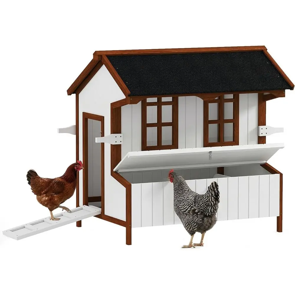 47 Wooden Chicken Coop with Rabbit Hutch, Portable Poultry Cage, Nesting Box & Handles
47 Wooden Chicken Coop with Rabbit Hutch, Portable Poultry Cage, Nesting Box & Handles