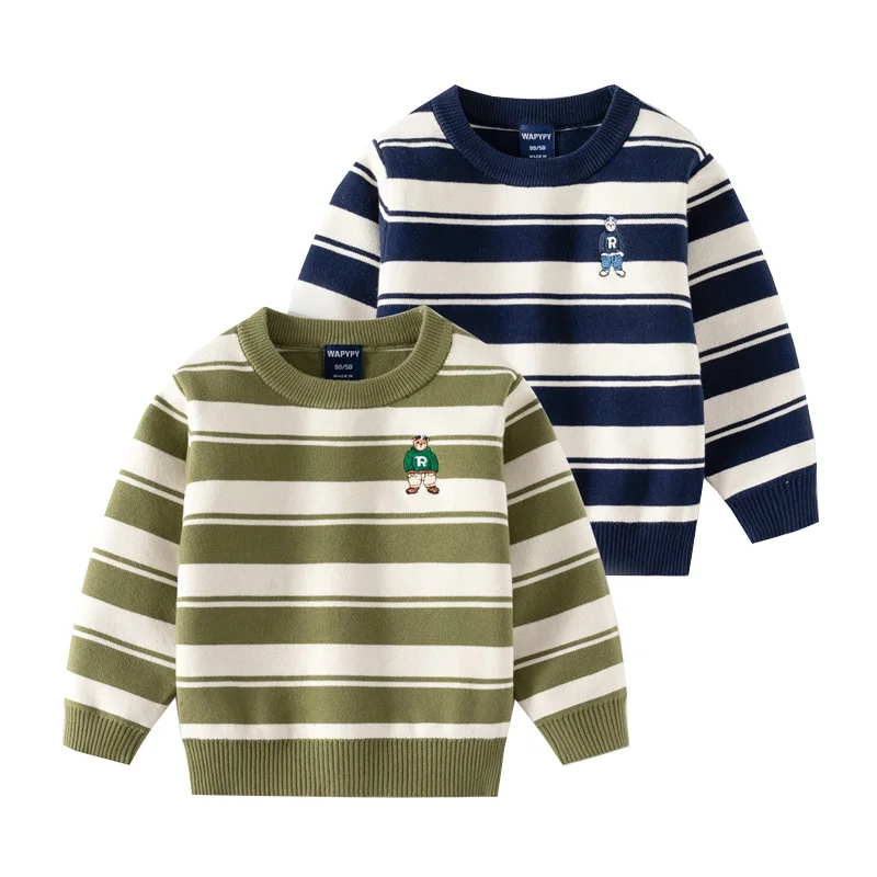 2025 Striped Sweater for Boys Warm and Soft Cotton Knitted Pullover for Spring and Autumn Kids Clothes to 2 3 4 5 6 7 years
2025 Striped Sweater for Boys Warm and Soft Cotton Knitted Pullover for Spring and Autumn Kids Clothes to 2 3 4 5 6 7 years