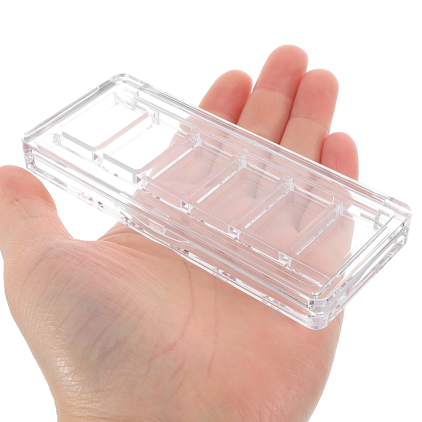 4Pcs Multi-Function Makeup Palette Empty 6 Grid Transparent Organizer Portable Refillable Case for Eyeshadow Blush Concealer
4Pcs Multi-Function Makeup Palette Empty 6 Grid Transparent Organizer Portable Refillable Case for Eyeshadow Blush Concealer