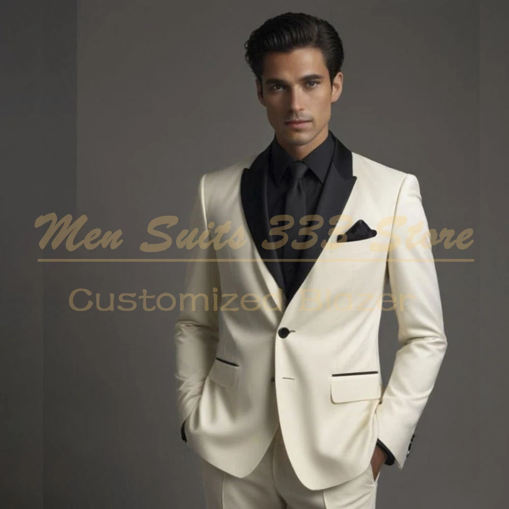 Formal Men's Suits Slim Fit Single Breasted Peak Lapel Blazer Elegant Skinny 2 Piece Jacket Pants Outfits Luxury Male Clothing
Formal Men's Suits Slim Fit Single Breasted Peak Lapel Blazer Elegant Skinny 2 Piece Jacket Pants Outfits Luxury Male Clothing
