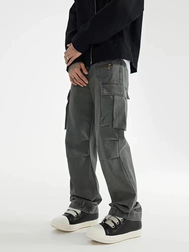 Spring Autumn American High Street Retro Workwear Casual Pants Men's Wide Leg Workwear Trousers Long Trendy Brand
Spring Autumn American High Street Retro Workwear Casual Pants Men's Wide Leg Workwear Trousers Long Trendy Brand