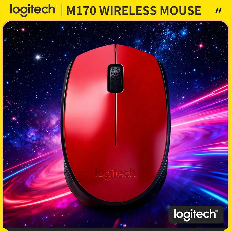 Logitech M170 Wireless Mouse 1000DPI Optical Tracking 2.4GHz 12-Month Battery Accurate for Home Office Gaming Play Use