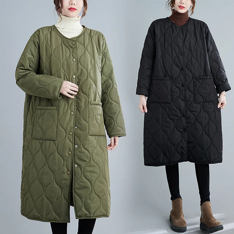 Loose plus Size Korean Style Cotton Jacket Medium Length Women's Clothing plus Size Fashion plus Size Women's Coat
Loose plus Size Korean Style Cotton Jacket Medium Length Women's Clothing plus Size Fashion plus Size Women's Coat