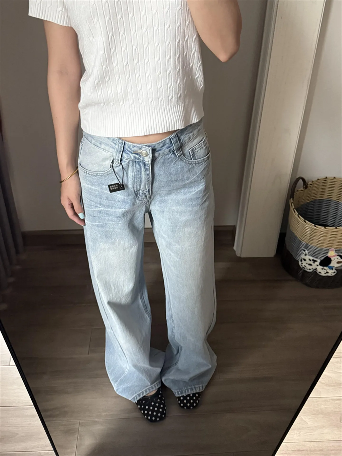 American Vintage Loose Straight Leg Blue Jeans Women's Summer Slimming Tall Extended Length Denim Pants Casual Low Waist Cotton
American Vintage Loose Straight Leg Blue Jeans Women's Summer Slimming Tall Extended Length Denim Pants Casual Low Waist Cotton