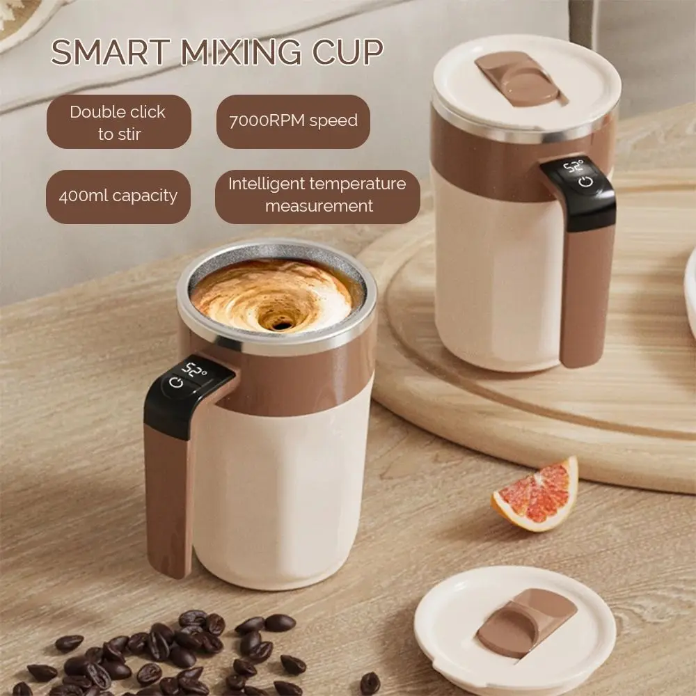 New 400ML Mixing Cup ABS 316 Stainless Steel Coffee Cup LED Temperature Display Silicone Self Stirring Mug Coffee
New 400ML Mixing Cup ABS 316 Stainless Steel Coffee Cup LED Temperature Display Silicone Self Stirring Mug Coffee