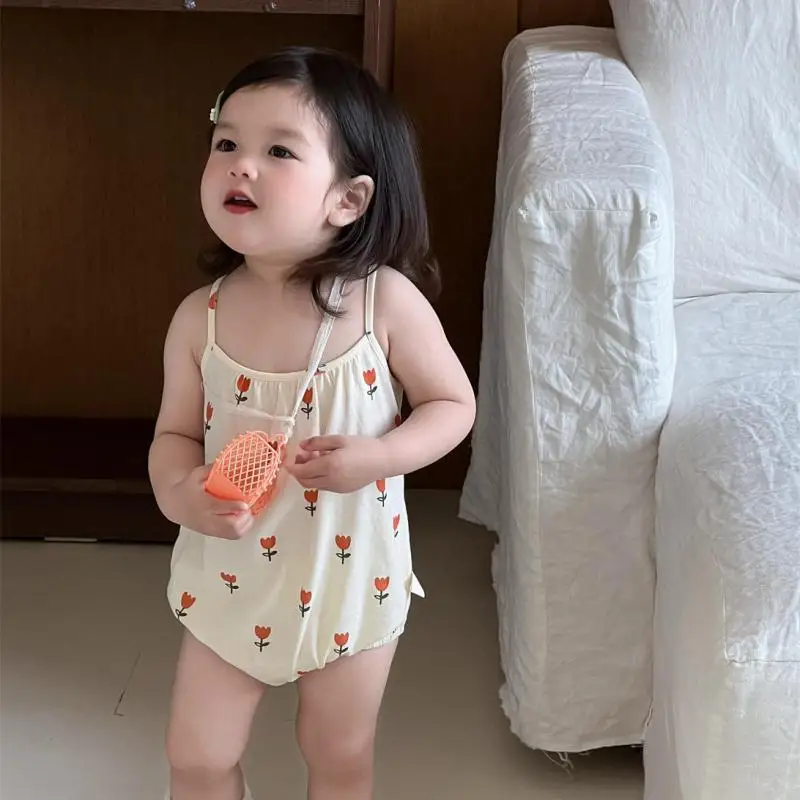 2025 Summer New Baby Girl Sleeveless Bodysuit Flower Print Newborn Thin Breathable Jumpsuit Infant Toddler Cotton Clothes 0-24M
2025 Summer New Baby Girl Sleeveless Bodysuit Flower Print Newborn Thin Breathable Jumpsuit Infant Toddler Cotton Clothes 0-24M