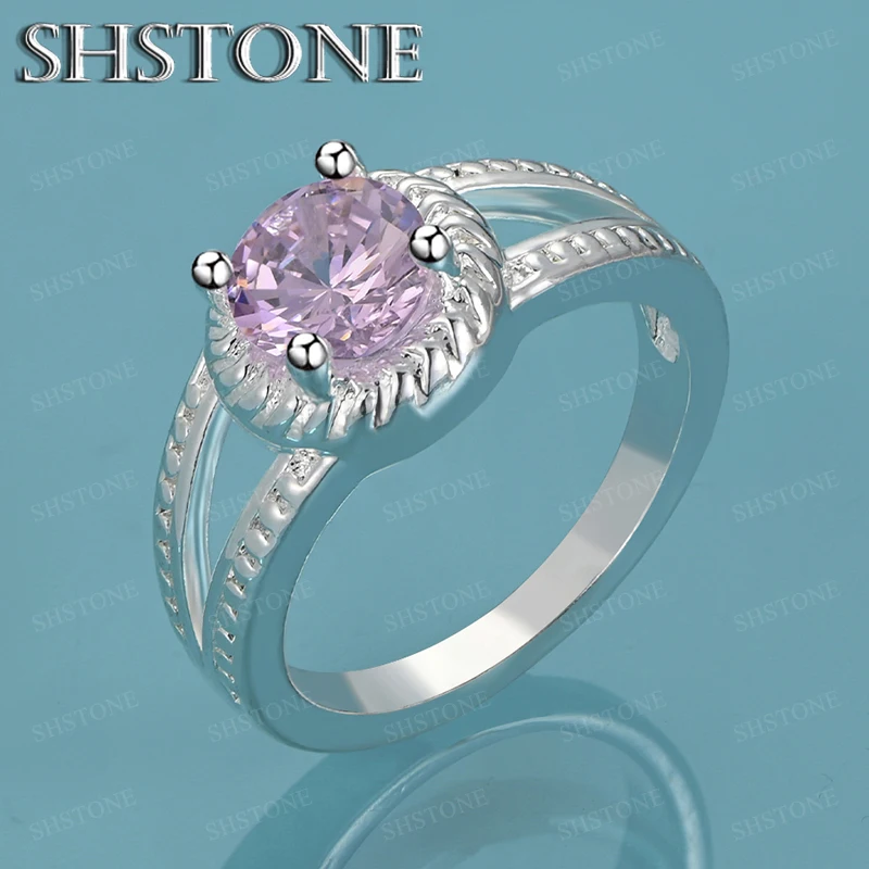 Romantic 925 Sterling Silver Purple Zircon Round Ring Fashion Exquisite Women Accessories Engagement Wedding Party Jewelry Gift
Romantic 925 Sterling Silver Purple Zircon Round Ring Fashion Exquisite Women Accessories Engagement Wedding Party Jewelry Gift