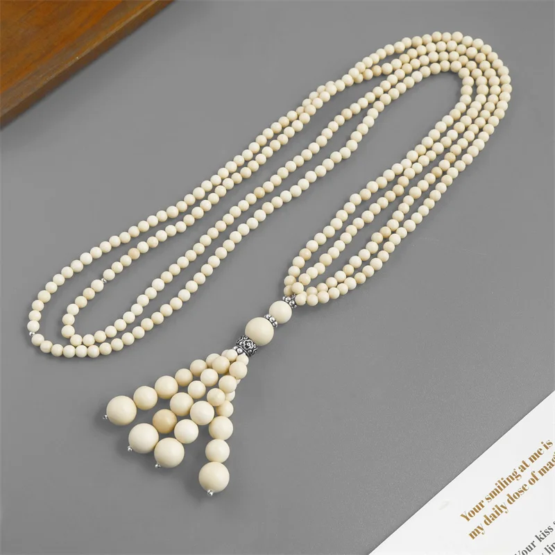 Осенне-зимнее модное белое ожерелье из бисера Fossil для женщин, винтажное изготовление, изысканная универсальная цепочка для свитера с кисточками
Осенне-зимнее модное белое ожерелье из бисера Fossil для женщин, винтажное изготовление, изысканная универсальная цепочка для свитера с кисточками
