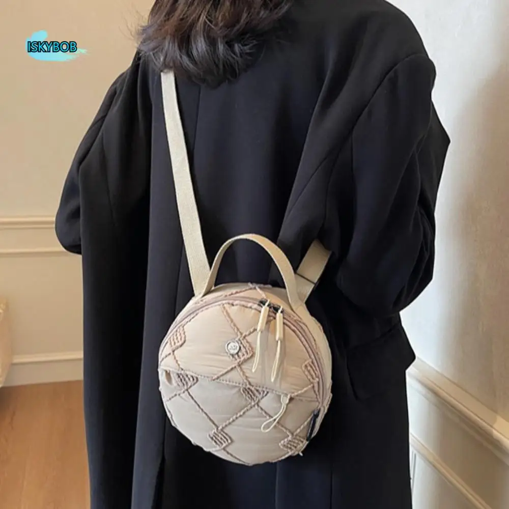Embroidery Space Cotton Crossbody Bag Korean Style Large Capacity Argyle Shoulder Bag All-match Simple Small Round Bag Girls
Embroidery Space Cotton Crossbody Bag Korean Style Large Capacity Argyle Shoulder Bag All-match Simple Small Round Bag Girls