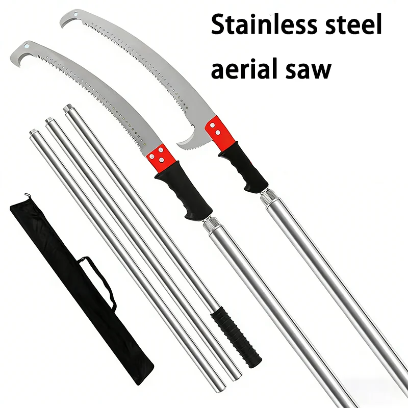 4-meter-long garden pruning saw with stainless steel telescoping pole; multifunctional, sturdy hand saw
4-meter-long garden pruning saw with stainless steel telescoping pole; multifunctional, sturdy hand saw
