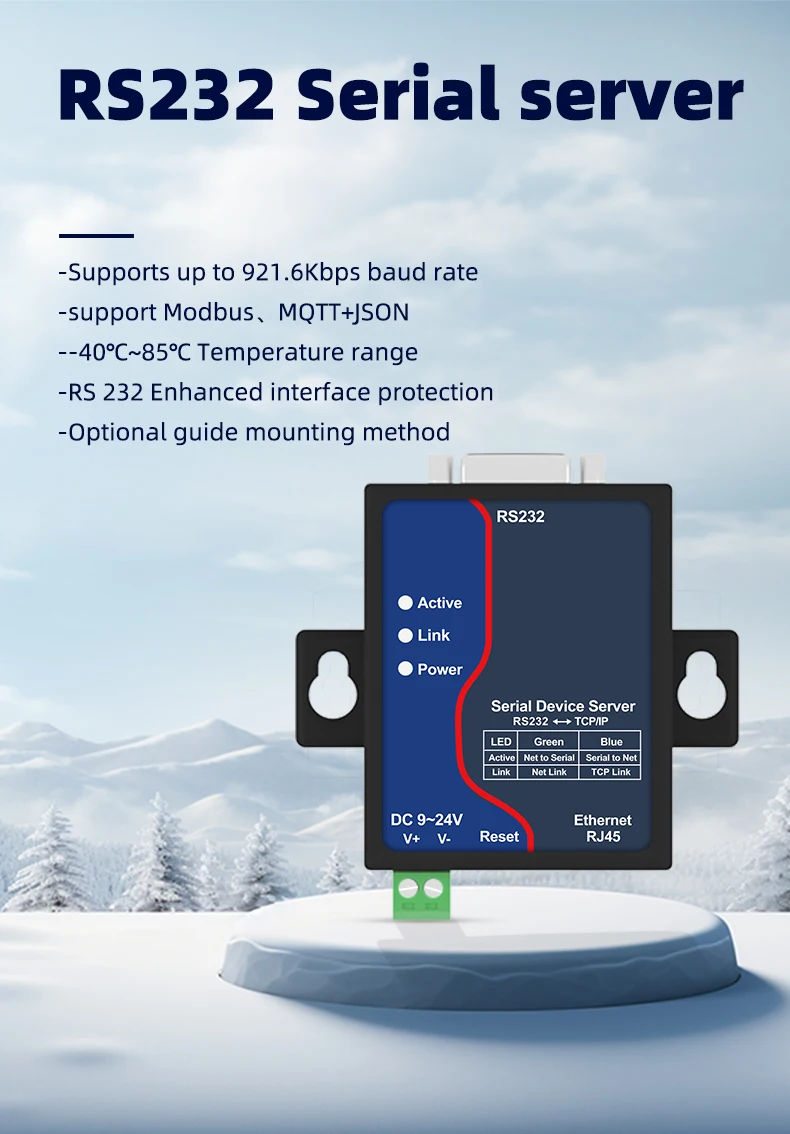 Нейтральная этикетка, без логотипа бренда, OEM Ethernet RJ45 в RS232 RS485 Последовательный преобразователь RS422 TCP/IP Продукт связи и сети
Нейтральная этикетка, без логотипа бренда, OEM Ethernet RJ45 в RS232 RS485 Последовательный преобразователь RS422 TCP/IP Продукт связи и сети