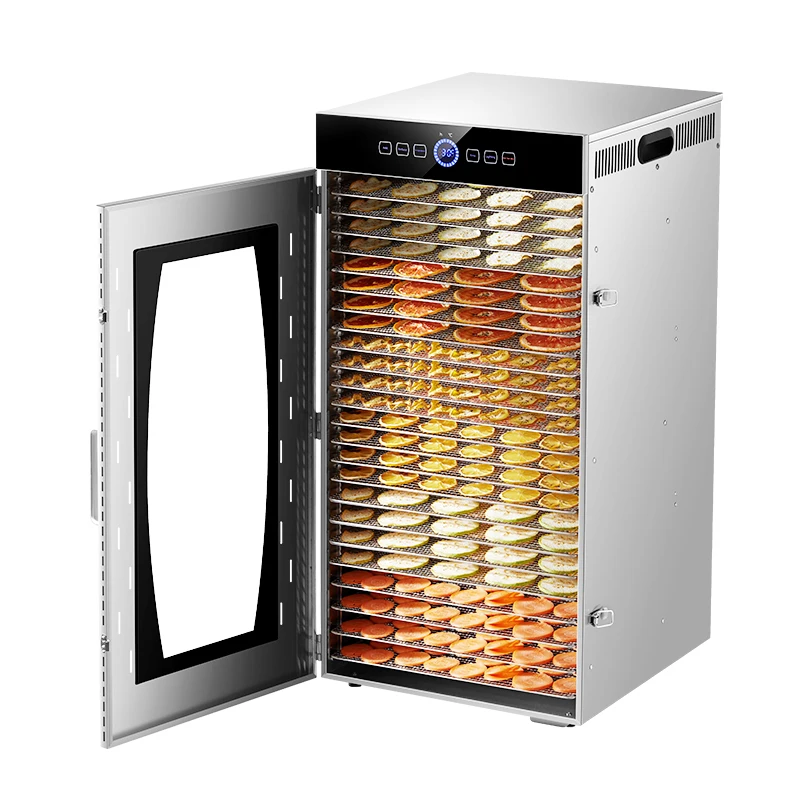 Коммерческая промышленная сушилка для пищевых продуктов из нержавеющей стали, 24 лотка, дегидратор для фруктов, овощей, мяса, 220 В/110, функция сушки
Коммерческая промышленная сушилка для пищевых продуктов из нержавеющей стали, 24 лотка, дегидратор для фруктов, овощей, мяса, 220 В/110, функция сушки