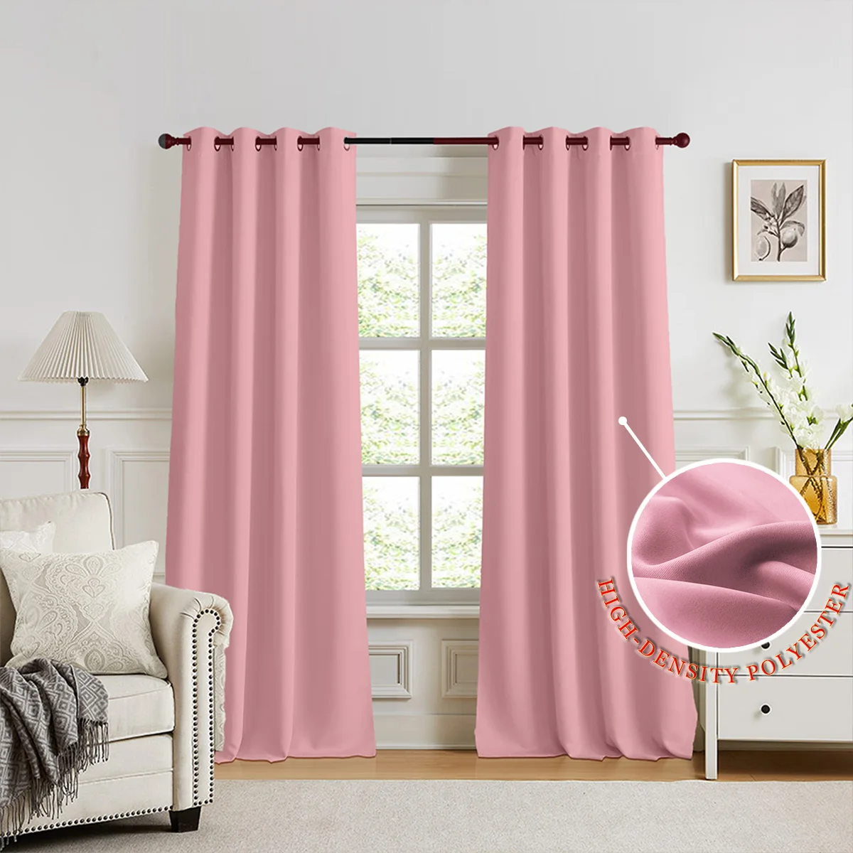 2-Piece Set, Solid Color High-Precision Polyester Blackout Curtains, with Eyelets, Rod Pockets, Thick and Soft, High Blackout Rate, Soundproof and Heat-Insulating, Privacy Protection, Washable, Suitable for All Seasons, Fashionable Home Decor, Suitable fo
2-Piece Set, Solid Color High-Precision Polyester Blackout Curtains, with Eyelets, Rod Pockets, Thick and Soft, High Blackout Rate, Soundproof and Heat-Insulating, Privacy Protection, Washable, Suitable for All Seasons, Fashionable Home Decor, Suitable fo
