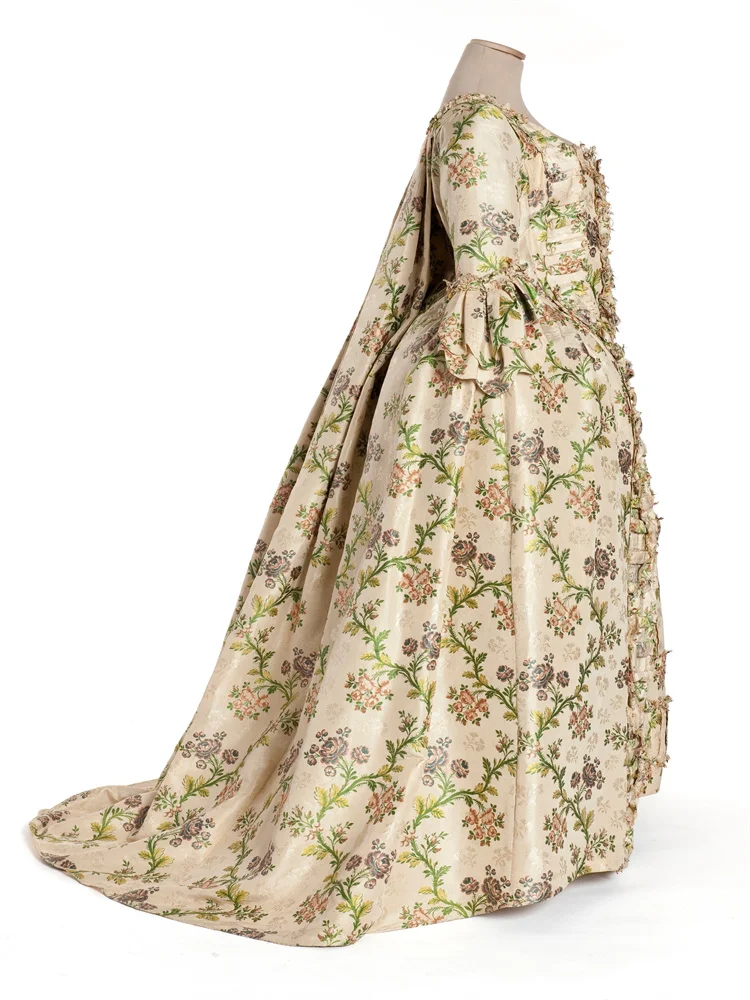 1860s Georgian Ball Gown Dress Woman's Victorian Renaissance Royal Court Floral Print Princess Rococo Dress
1860s Georgian Ball Gown Dress Woman's Victorian Renaissance Royal Court Floral Print Princess Rococo Dress