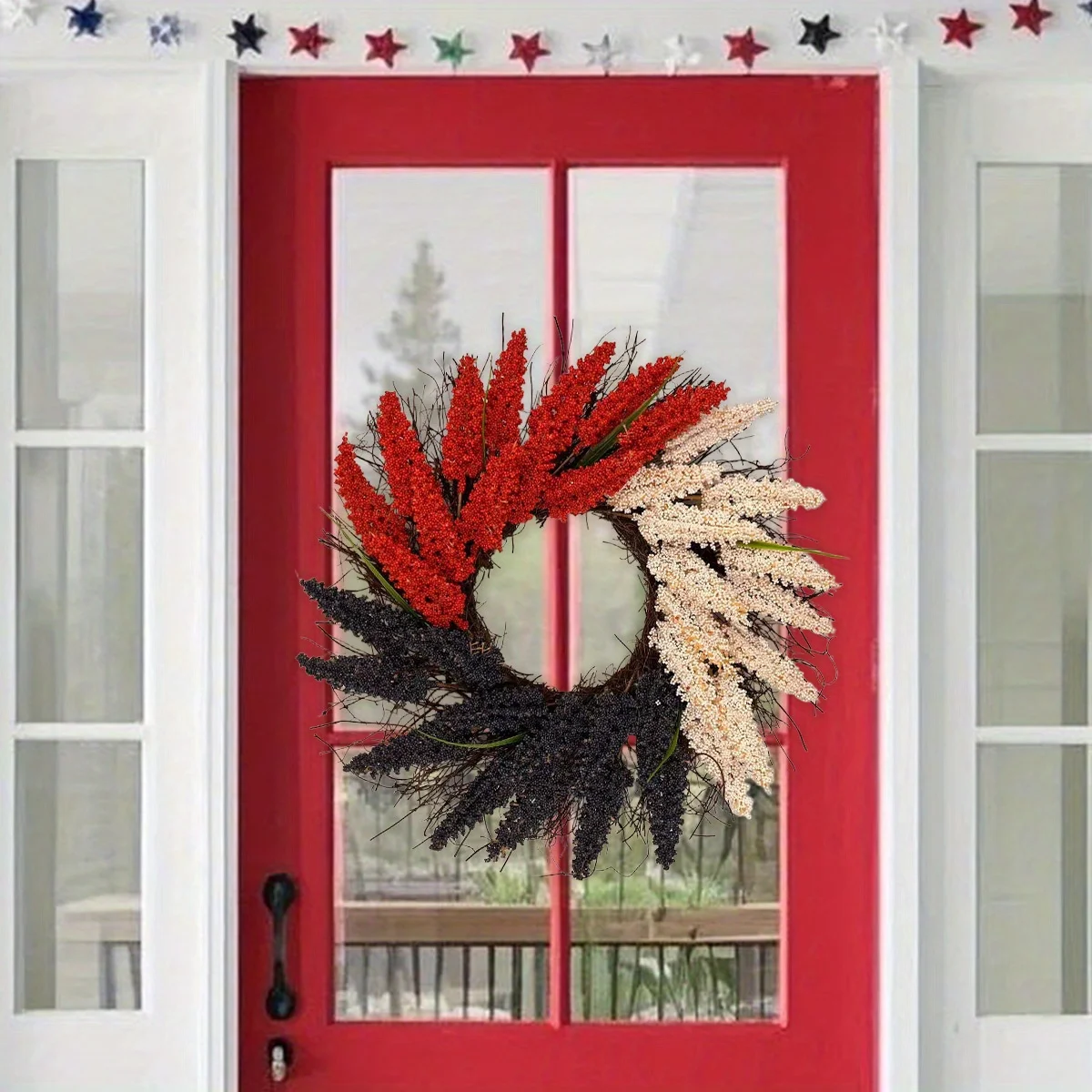 4Th of July Patriotic Wreath for Front Door, 17.7" Red White Blue Artificial Floral Twig Wreath, Independence Day
4Th of July Patriotic Wreath for Front Door, 17.7" Red White Blue Artificial Floral Twig Wreath, Independence Day