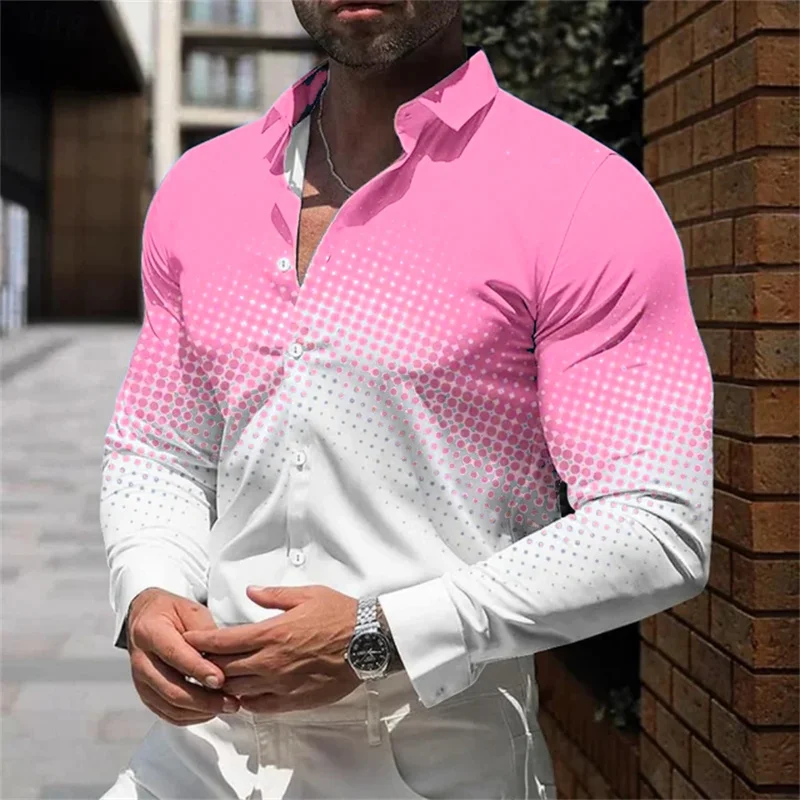 Gradient color men's long sleeve lapel shirt business casual formal shopping designer design fashion loose large size 6XL
Gradient color men's long sleeve lapel shirt business casual formal shopping designer design fashion loose large size 6XL