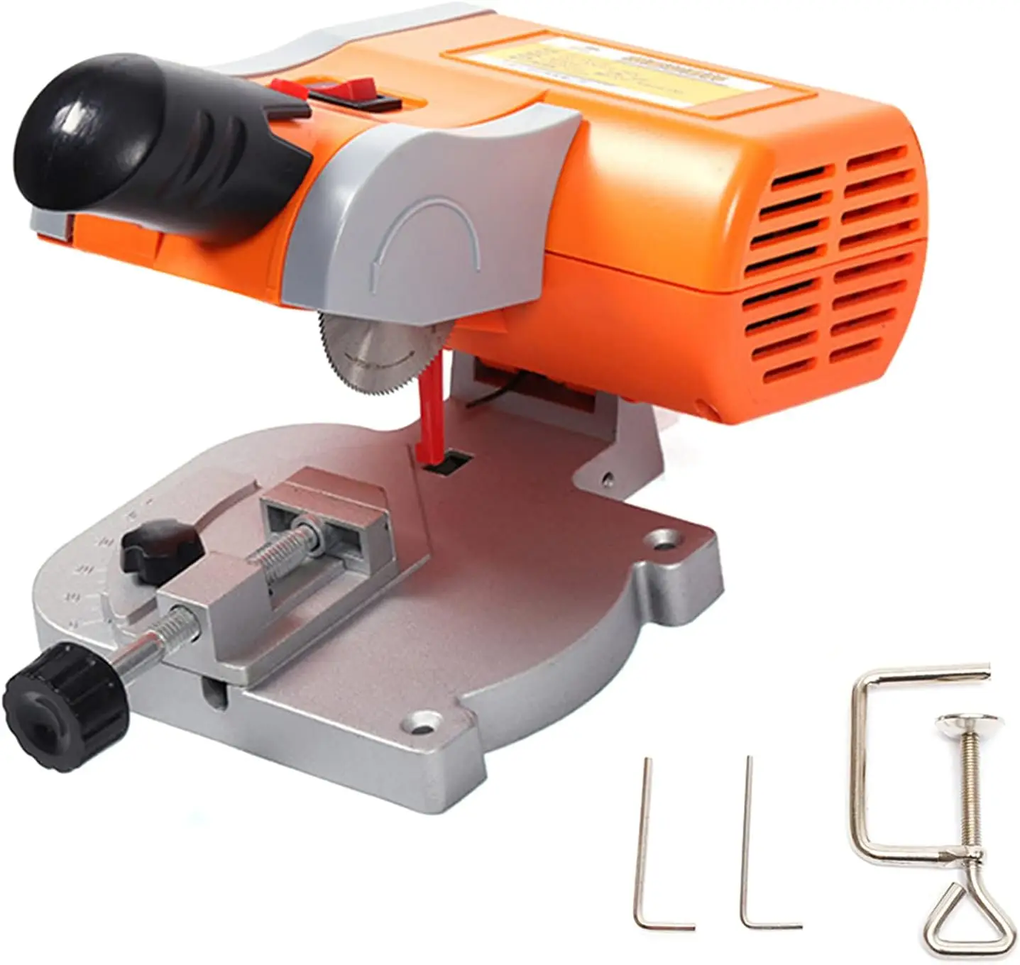 Mini Bench Cut-off Miter Saw Set 110V Power Benchtop Accurate Precision Cutting Machine with 2" Blade 1/2" Cuting Depth Cutter for Metal Wood Plastic (Orange)
Mini Bench Cut-off Miter Saw Set 110V Power Benchtop Accurate Precision Cutting Machine with 2" Blade 1/2" Cuting Depth Cutter for Metal Wood Plastic (Orange)