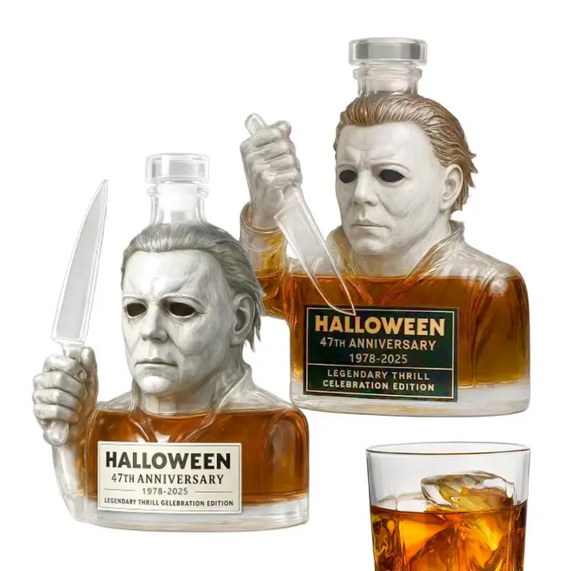 Бутылка для виски MichaelMyers с 47-летием 1978-2025, графин для виски, бутылка для хранения периферийных устройств из фильма ужасов, спирта
Бутылка для виски MichaelMyers с 47-летием 1978-2025, графин для виски, бутылка для хранения периферийных устройств из фильма ужасов, спирта