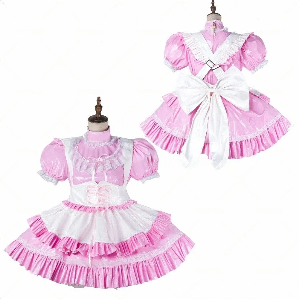Sexy Sissy Girl French Maid Pink PVC Lockable Multi Layer Ruffle Cosplay Costume Customizable
Sexy Sissy Girl French Maid Pink PVC Lockable Multi Layer Ruffle Cosplay Costume Customizable