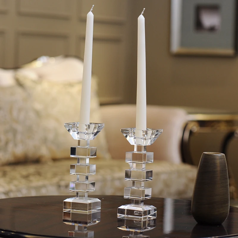 Clear Crystal Candle Holder Both For Candlestick And Tealight Small Middle Large European Modern Multi Layers Square Blocks
Clear Crystal Candle Holder Both For Candlestick And Tealight Small Middle Large European Modern Multi Layers Square Blocks