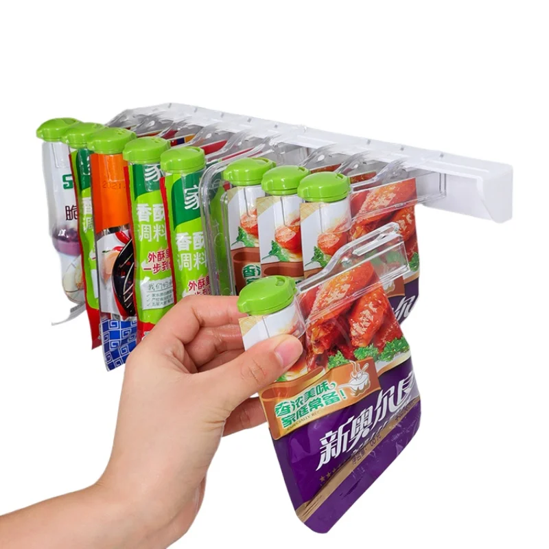 Kitchen Seasoning Storage Wall-mounted Household Sealing Clip Storage Rack
Kitchen Seasoning Storage Wall-mounted Household Sealing Clip Storage Rack