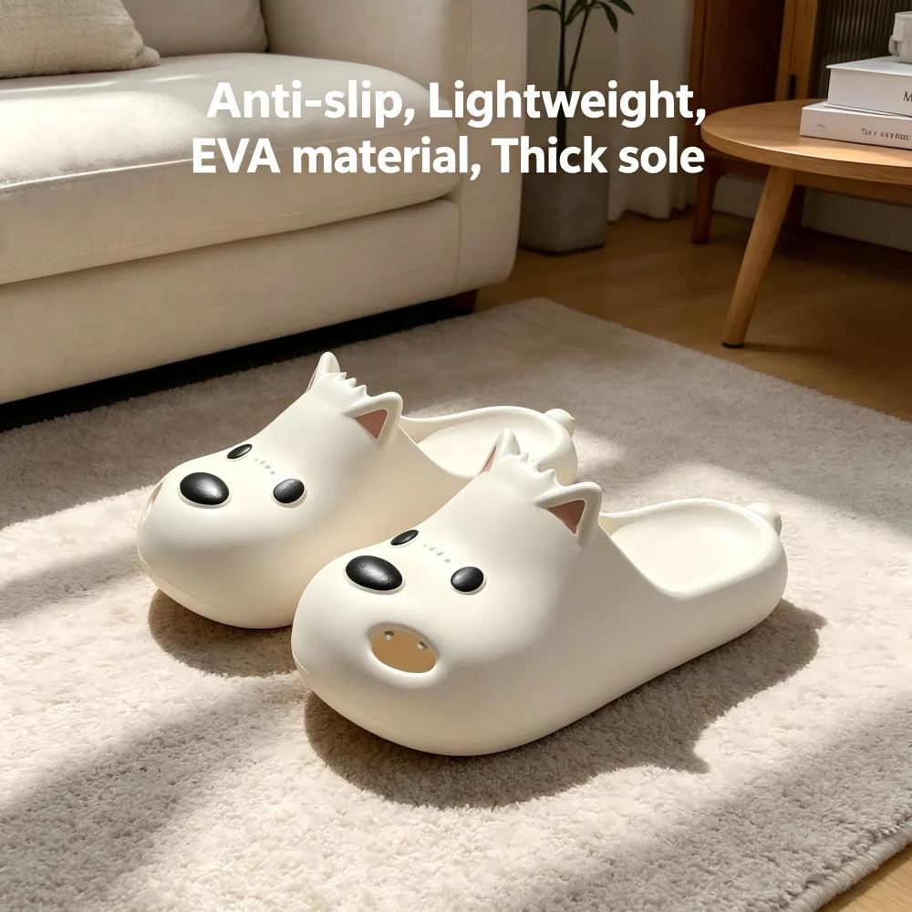 Unisex Cartoon Dog Cloud Slippers, EVA Thick Sole Non Slip Slides, Lightweight Comfortable Footwear for Bathroom Indoor Outdoor
Unisex Cartoon Dog Cloud Slippers, EVA Thick Sole Non Slip Slides, Lightweight Comfortable Footwear for Bathroom Indoor Outdoor