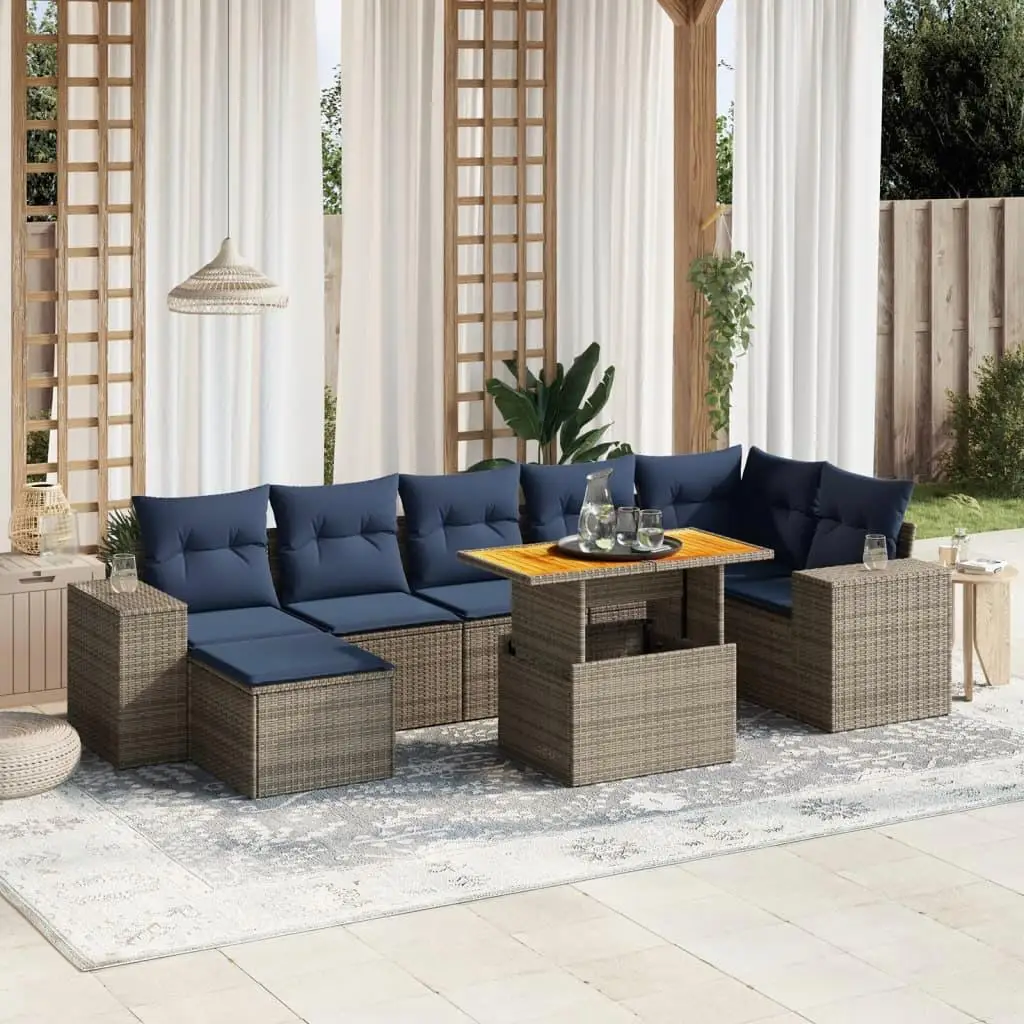 8 Piece Outdoor Patio Sofa Set with Cushions Gray Wicker Furniture Garden Lounge Seating
8 Piece Outdoor Patio Sofa Set with Cushions Gray Wicker Furniture Garden Lounge Seating