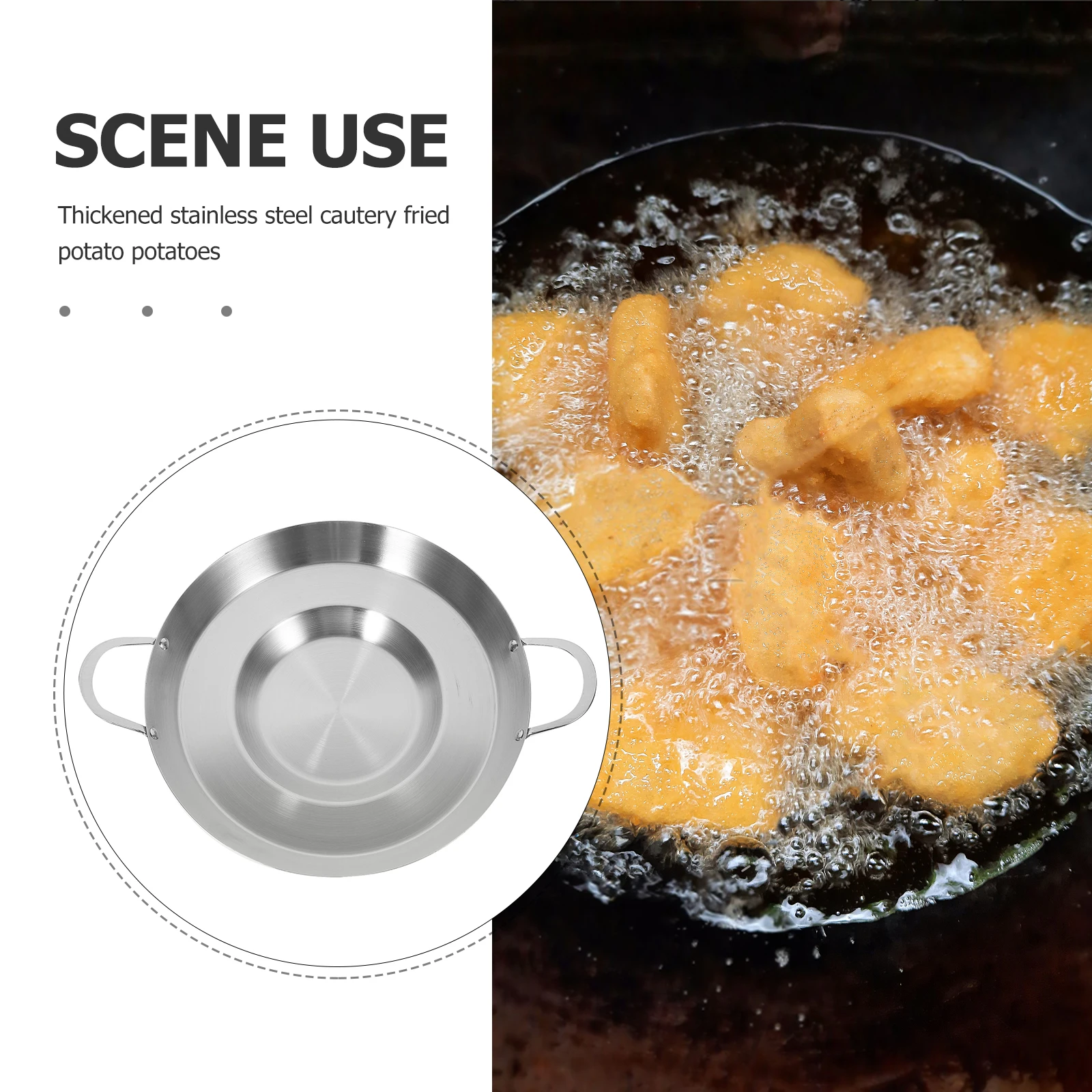 Stainless Steel Frying Pan Flat Bottom Gong Pot Baking Dish Deep Fryer Long Handle Kitchen Supply Outdoor Camping Hiking BBQ
Stainless Steel Frying Pan Flat Bottom Gong Pot Baking Dish Deep Fryer Long Handle Kitchen Supply Outdoor Camping Hiking BBQ