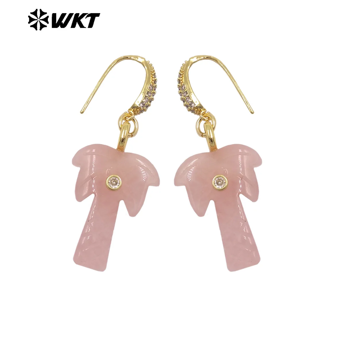 WT-E814 Beautiful Various Natural Gemstones Coconut Tree Shape Gold Pendant Earrings For Girls Summer Matching Jewelry
WT-E814 Beautiful Various Natural Gemstones Coconut Tree Shape Gold Pendant Earrings For Girls Summer Matching Jewelry