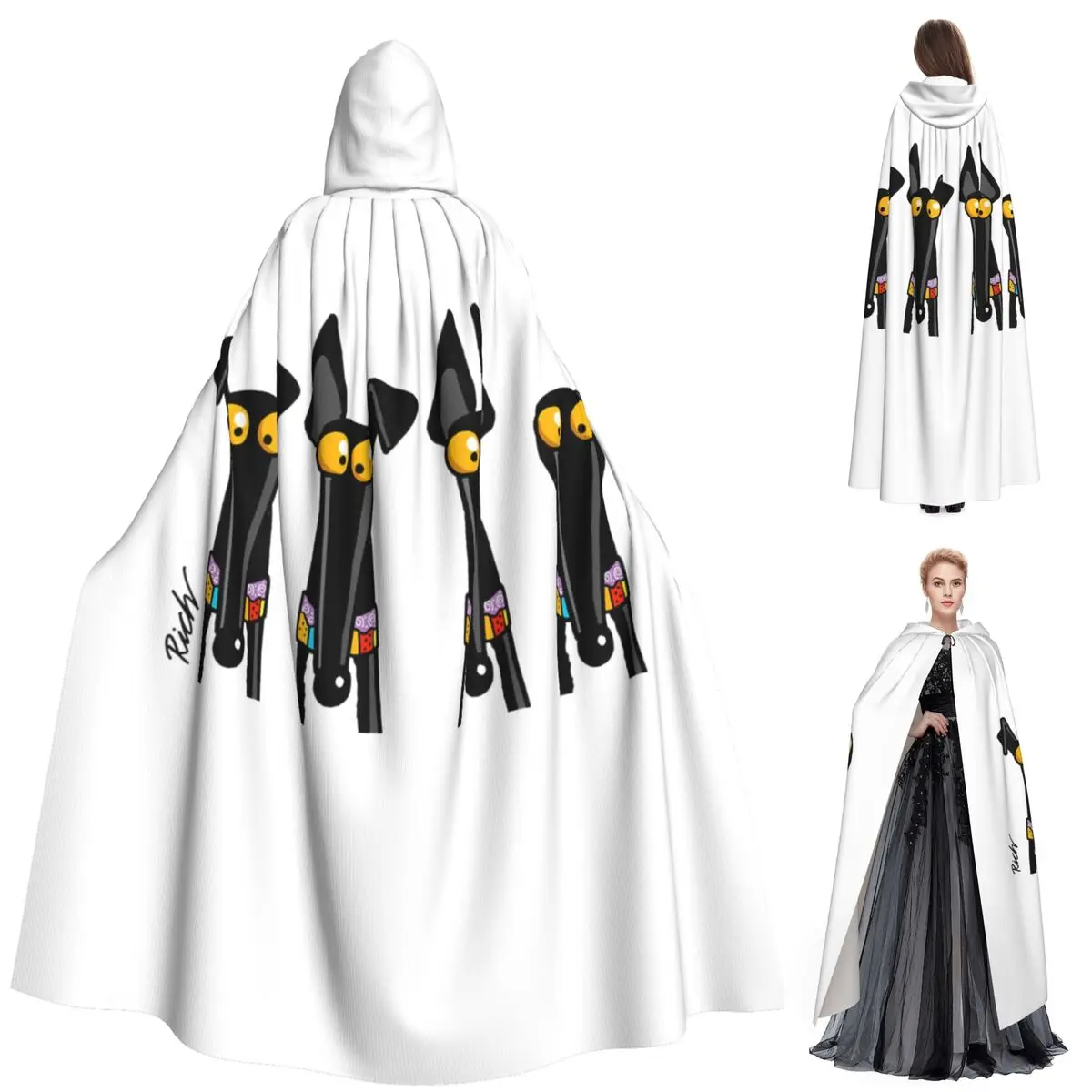 Greyhound Semaphore Long Hooded Cloak Witch Medieval Costume Cosplay Cape HalloweenCoat Adult Unisex
Greyhound Semaphore Long Hooded Cloak Witch Medieval Costume Cosplay Cape HalloweenCoat Adult Unisex
