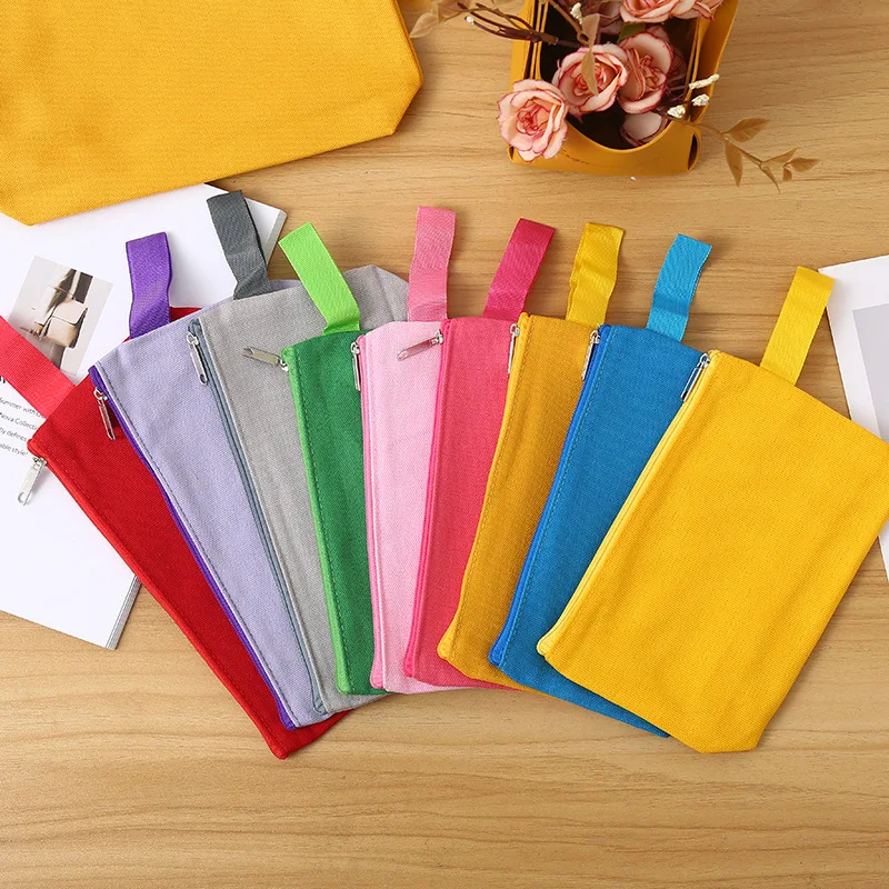 10pcs Cosmetic Bags Cotton Canvas Plain Large Capacity Solid Pencil Bag Size 20*12cm
10pcs Cosmetic Bags Cotton Canvas Plain Large Capacity Solid Pencil Bag Size 20*12cm