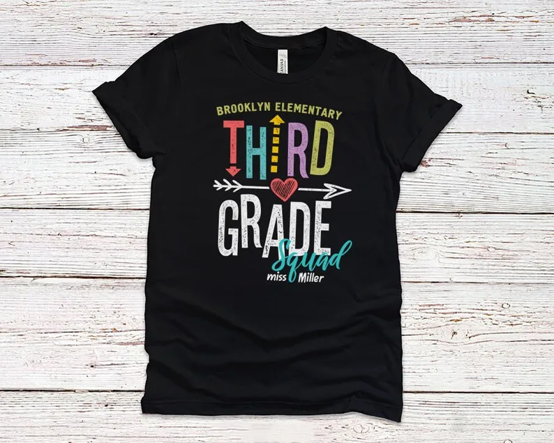 Personalized Teacher Team T-Shirt Third Grade Squad Shirt School matching custom teachers Tee Cotton O NeckShort-Sleeve Tops
Personalized Teacher Team T-Shirt Third Grade Squad Shirt School matching custom teachers Tee Cotton O NeckShort-Sleeve Tops