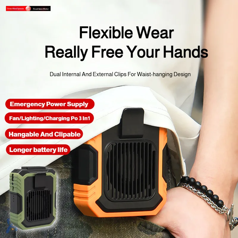 Mini Portable Waist Fan Outdoor Construction Rechargeable Desktop Handheld USB Fan for Travel, Home, Office
Mini Portable Waist Fan Outdoor Construction Rechargeable Desktop Handheld USB Fan for Travel, Home, Office