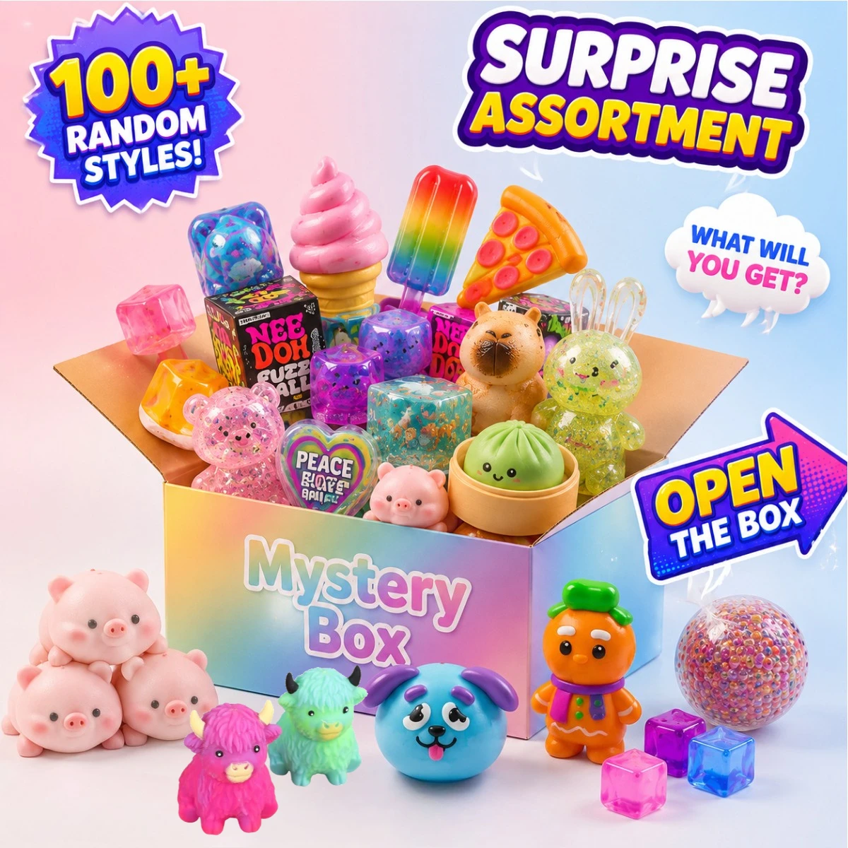 2026 New Rainbow Mystery Surprise Box of Squishies, Assorted Kawaii Animal Food Squeeze Toys, Soft Stretchy Sensory Fidget Toys for Party Favors Classroom Rewards Goodie Bag Stuffers
2026 New Rainbow Mystery Surprise Box of Squishies, Assorted Kawaii Animal Food Squeeze Toys, Soft Stretchy Sensory Fidget Toys for Party Favors Classroom Rewards Goodie Bag Stuffers