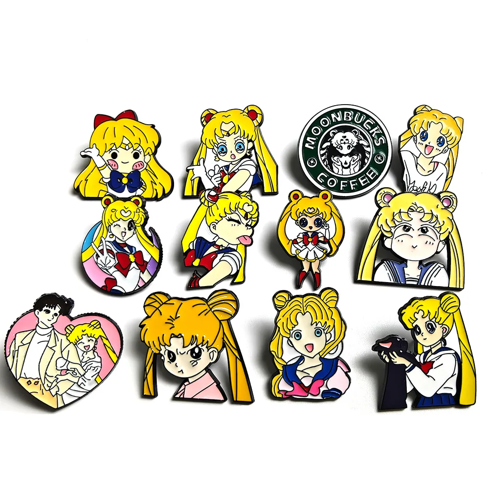 Japanese Sailor Moon Anime Brooches Lapel Pins for Backpack Enamel Pin Men Women's Cool Briefcase Badges Jewelry Accessories
Japanese Sailor Moon Anime Brooches Lapel Pins for Backpack Enamel Pin Men Women's Cool Briefcase Badges Jewelry Accessories
