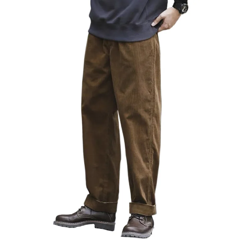 Pure Cotton Corduroy Pants Men Loose Casual American Retro Fashion Cargo Pant Man Japanese Amikaji Corduroy Straight Trousers
Pure Cotton Corduroy Pants Men Loose Casual American Retro Fashion Cargo Pant Man Japanese Amikaji Corduroy Straight Trousers