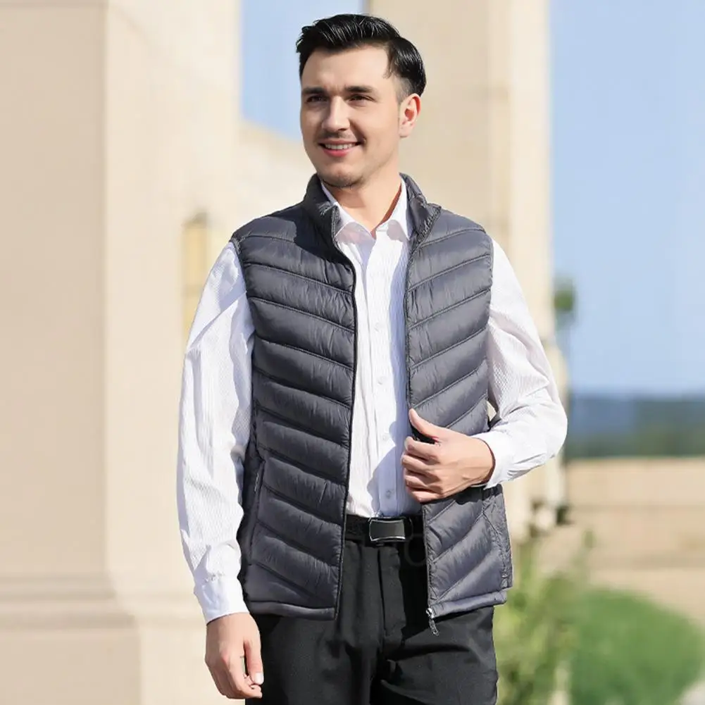 Men Lightweight Vest Men's Cotton Thermal Vest with Stand Collar Zipper Closure Pockets Solid Color Winter for Layering
Men Lightweight Vest Men's Cotton Thermal Vest with Stand Collar Zipper Closure Pockets Solid Color Winter for Layering