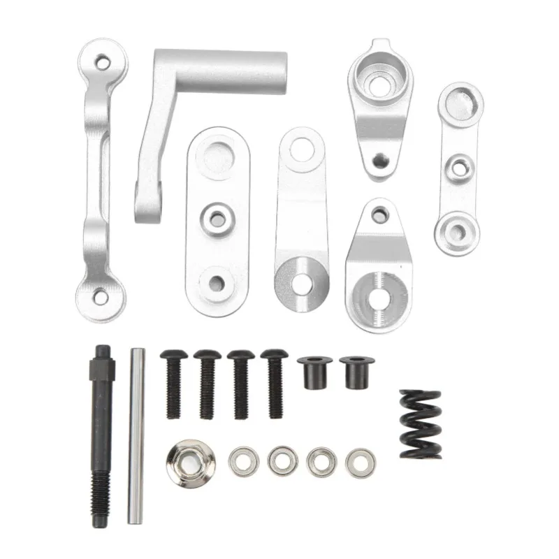 RC Steering Assembly Aluminum Alloy Upgrade Part RC Steering Bellcrank Set for LOSI Baja Rey Rock Rey 1/10 RC Cars Silver
RC Steering Assembly Aluminum Alloy Upgrade Part RC Steering Bellcrank Set for LOSI Baja Rey Rock Rey 1/10 RC Cars Silver
