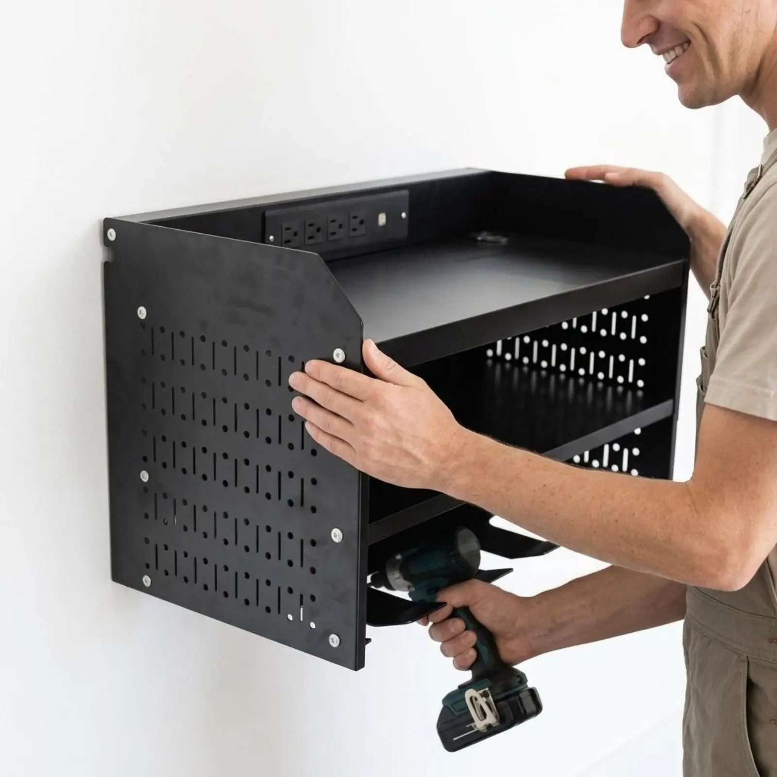 Electric Drill Organizer Wall Mount Battery Drill Rack Power Tool Storage Rack Multi Slot High Capacity for Mechanics, Workshop
Electric Drill Organizer Wall Mount Battery Drill Rack Power Tool Storage Rack Multi Slot High Capacity for Mechanics, Workshop
