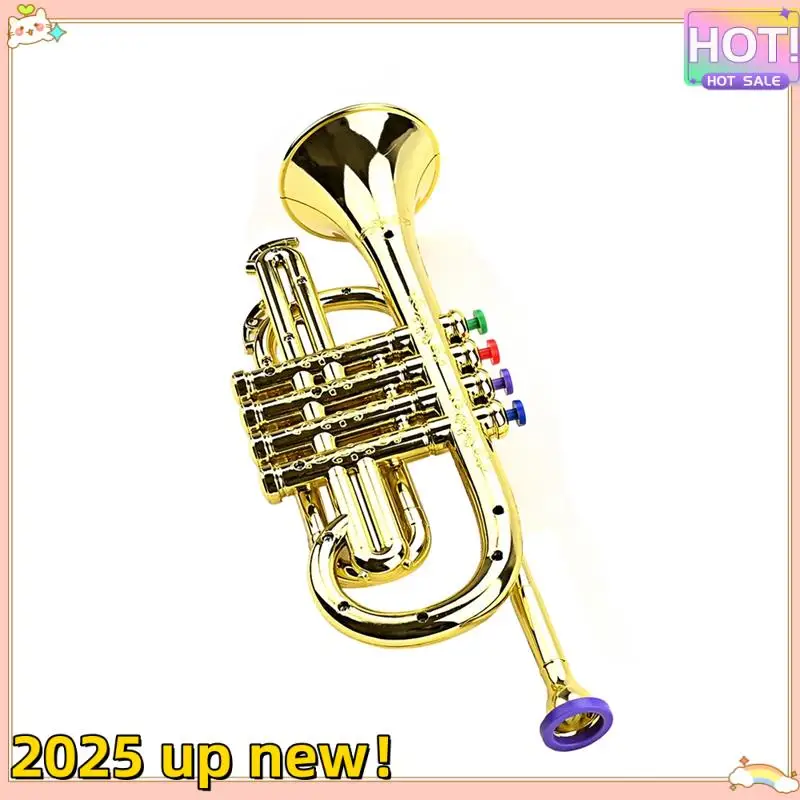 Classy-Trumpet Kids Musical Educational Toy Wind Instruments ABS Gold Trumpet With 4 Colored Keys For Kids
Classy-Trumpet Kids Musical Educational Toy Wind Instruments ABS Gold Trumpet With 4 Colored Keys For Kids