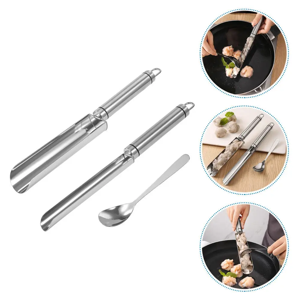 1Set Kitchen Meatball Maker Stainless Steel DIY Mold for Fish Tofu Cake Ball Making Meat Baller with Spoon
1Set Kitchen Meatball Maker Stainless Steel DIY Mold for Fish Tofu Cake Ball Making Meat Baller with Spoon