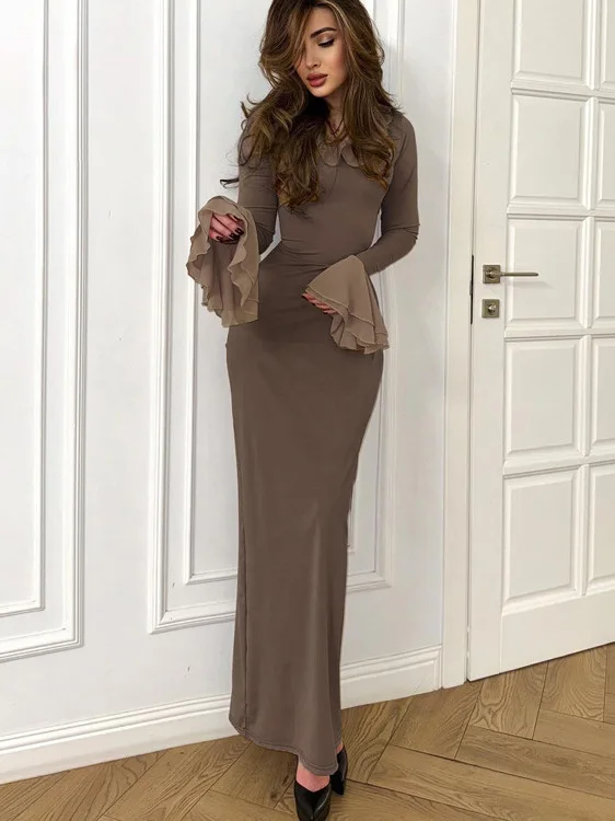 Sexy Tight Dr Women's High Waist Bell Sve Par Dr Polyester Long Sve Floral Collar Bodycon Dr for Ladies
Sexy Tight Dr Women's High Waist Bell Sve Par Dr Polyester Long Sve Floral Collar Bodycon Dr for Ladies