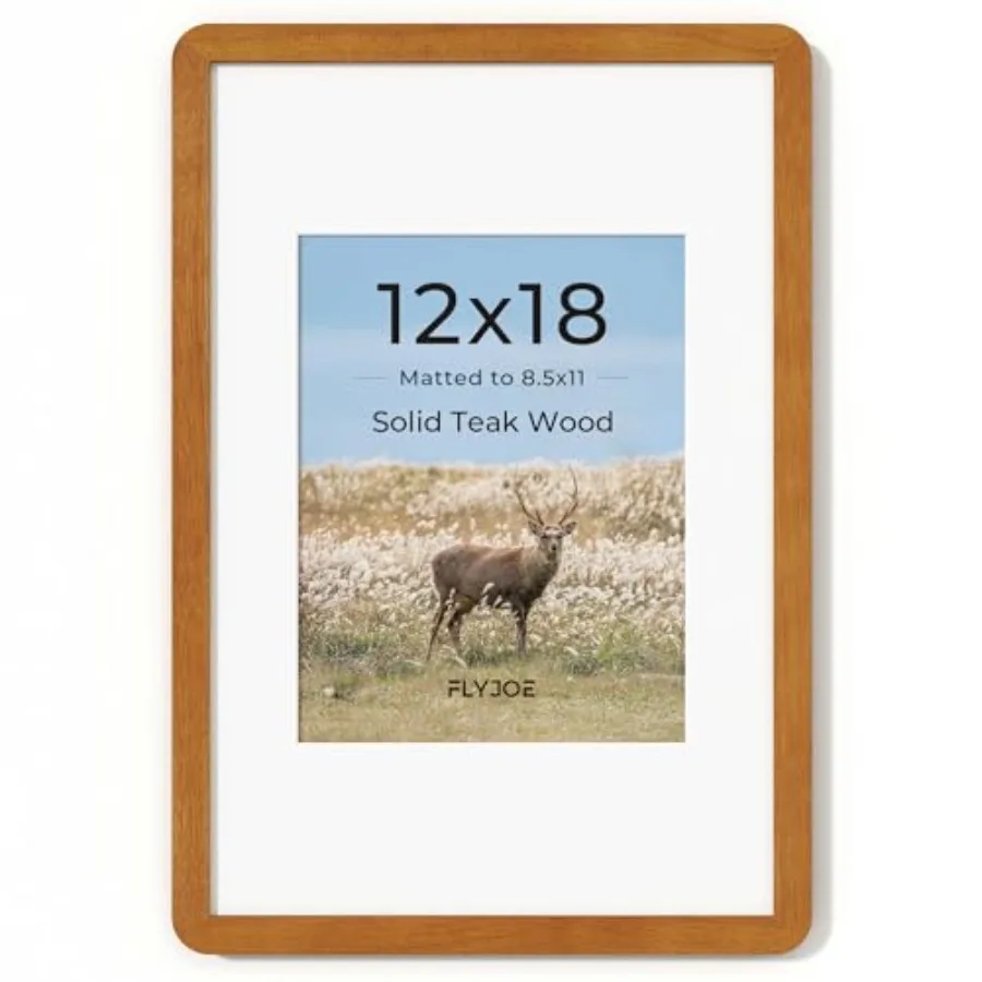12x18 Picture Frame, 12 x 18 Solid Teak Wood Photo Frame with HD Tempered Glass, Rounded Corner 12x18 Wood Frames Matted to 8.5
12x18 Picture Frame, 12 x 18 Solid Teak Wood Photo Frame with HD Tempered Glass, Rounded Corner 12x18 Wood Frames Matted to 8.5